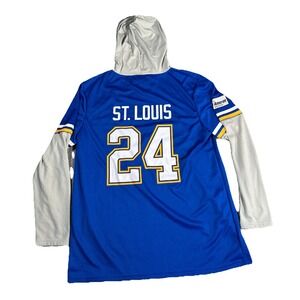 St. Louis Blues Shirt Hoodie Men's L NHL Hockey Ameren 24 Success Brands Jersey